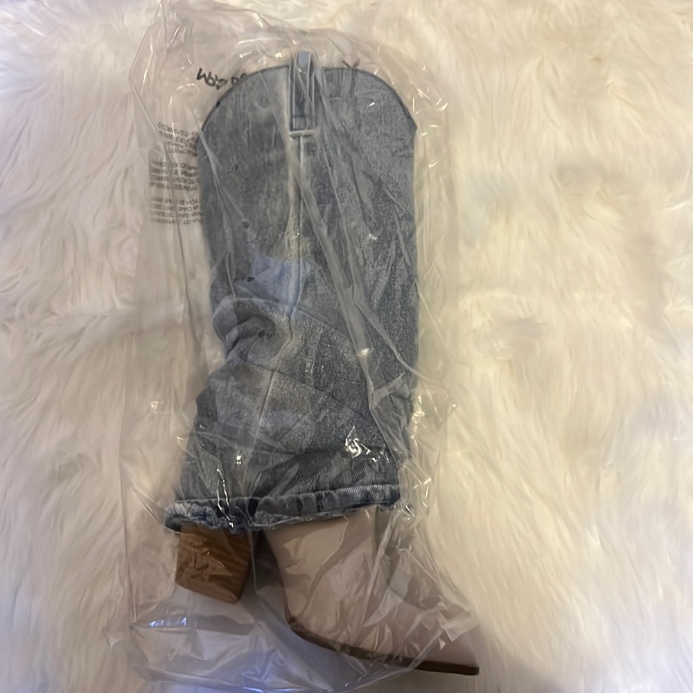 Steve Madden denim cowgirl boots